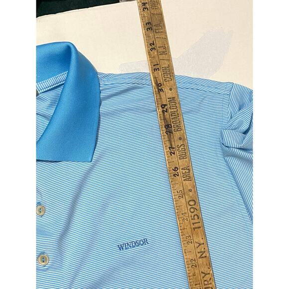 Peter Millar Polo Shirt Men's Large Blue Summer Comfort Golf Windsor Stretch - Picture 4 of 9